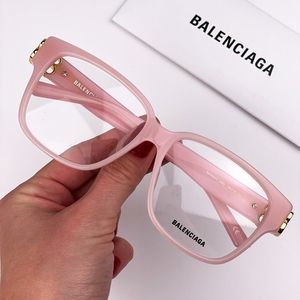 Balenciaga Everyday BB0104O 004 Eyeglasses Pink Gold Square Women